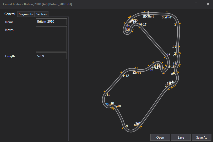 Example Circuit with Segments and Sectors