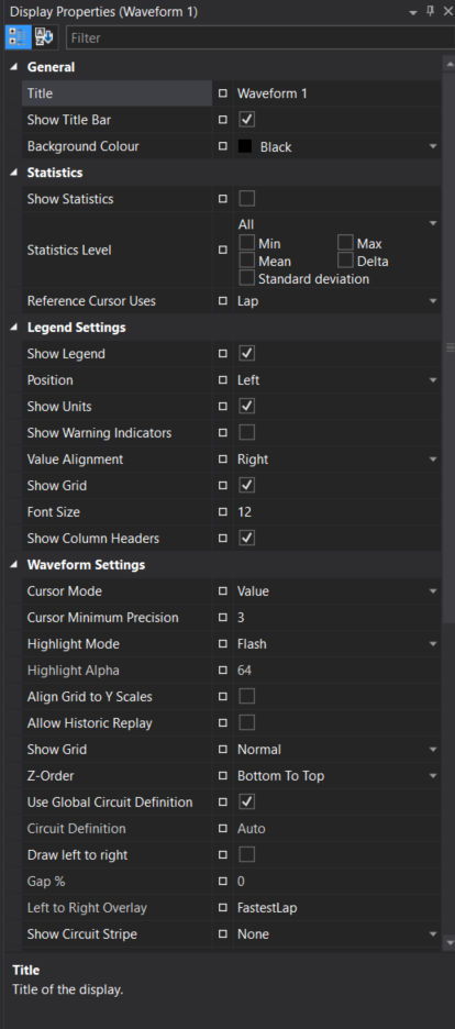 Display Properties example