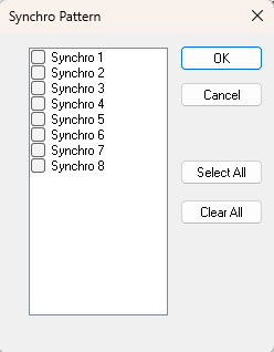 Synchro Pattern Dialog