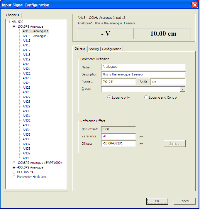 Input Signal Configuration