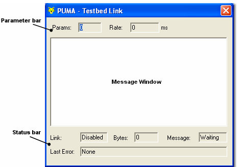 Testbed Message Window